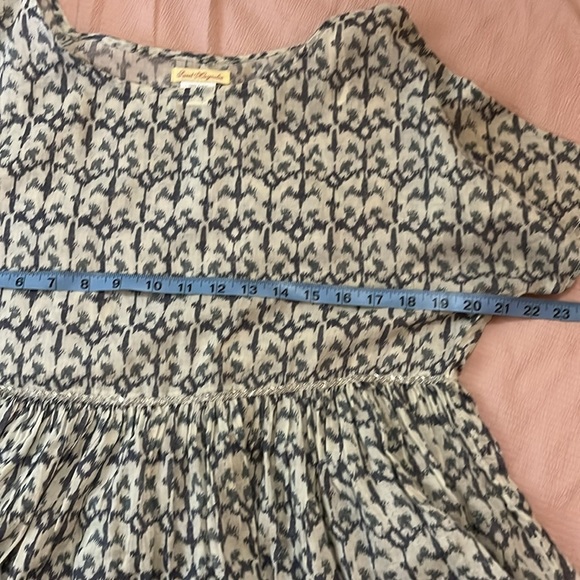 100% Cotton Leopard Beaded Short Sleeved Top Empire Waist - Picture 5 of 9